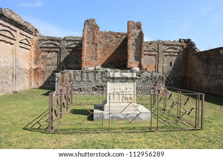 ruins of temple of apollo of Pompeii, unesco world heritage, Italy