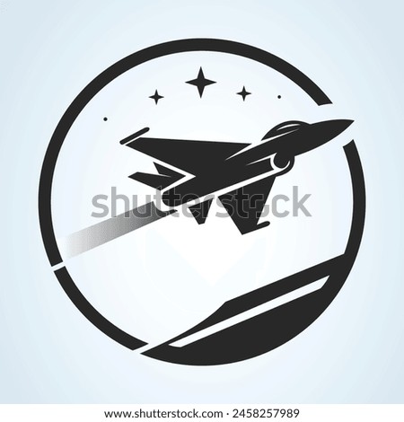 Illustration vector graphic of Fighter aircraft Logo