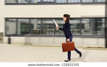 running business woman