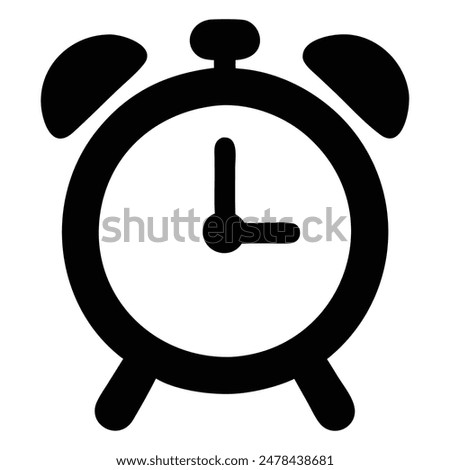 vector silhouette alarm clock design, classic and modern timepiece illustrations