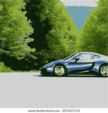 sports car background in vector 