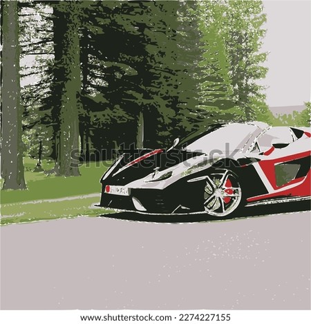 sports car background in vector 