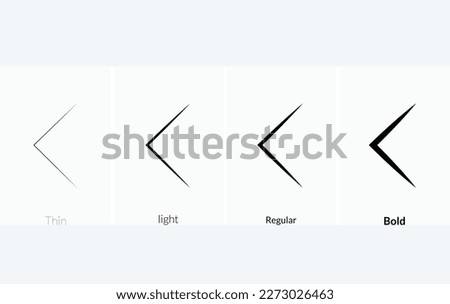 caret right icon .Thin, Light Regular And Bold style design isolated on white background