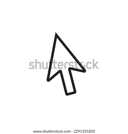 Computer mouse icon, click pointer cursor arrow flat vector icon for apps and websites.