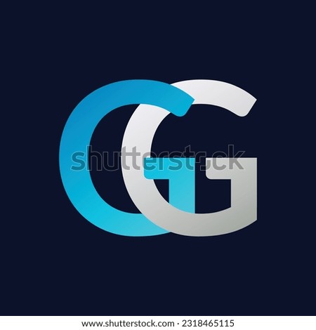 GG Letter logo design vector template.