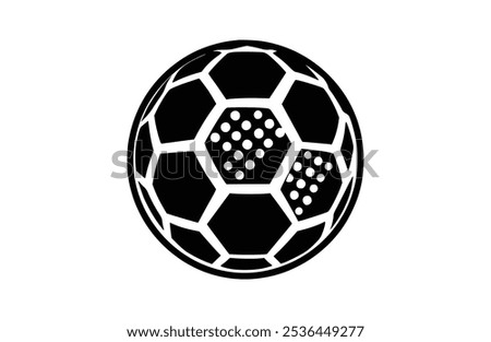 Futbol black icon, isolated on white background. Vector illustration.