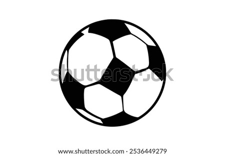 Futbol black icon, isolated on white background. Vector illustration.