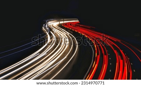 Similar – Foto Bild Lighttrails auf der Autobahn