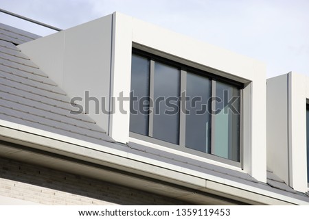 Tiled roof with dormers Stock foto © 
