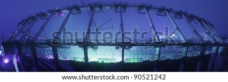 KIEV, UKRAINE - JANUARY 12: Construction of new soccer stadium \