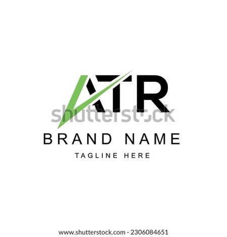 Monogram Letter ATR Logo Design. Black and White Logo. Usable for Business Logos. Flat Vector Logo Design Template