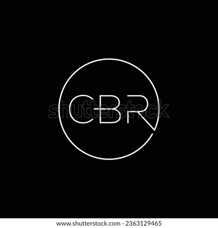 Monogram Letter CBR Logo Design. Black and White Logo. Usable for Business Logos. Flat Vector Logo Design Template