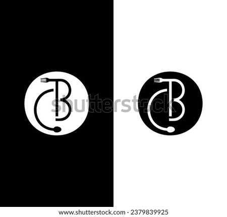 Letter TBC Logo Design. Black and White Logo. Usable for Business Logos. Flat Vector Logo Design Template