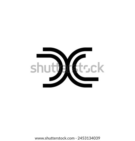 alphabet letter DC or CD logo design vector. DC logo icon template