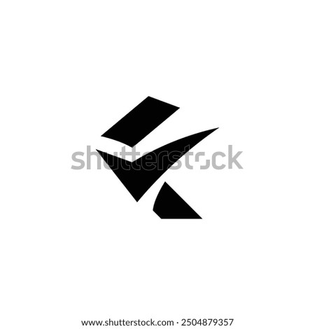 Letter F checkmark logo design vector