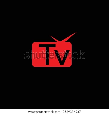 TV logo design vector template