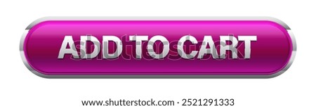 add to cart button, pink rounded box vector symbol