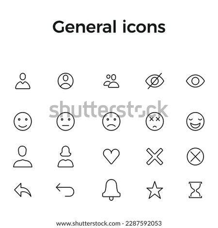 General Icons set for personal and commercial use
