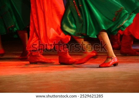 Similar – Image, Stock Photo Ensemble of feet and hands: expression of relaxation and boredom