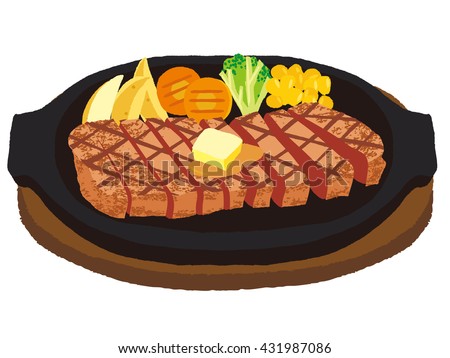 Cut and divided steak