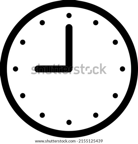 A simple clock face that shows just 9 o’clock