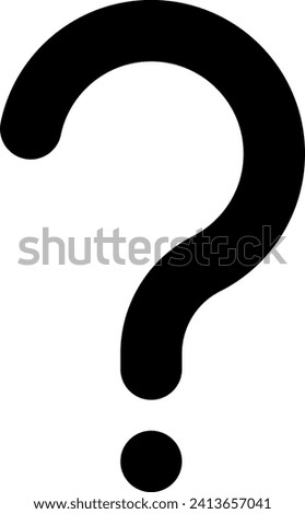 Simple question mark icon, vector file with changeable line width, stroke path and circle