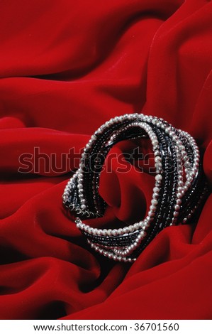 bracelet isolated on red