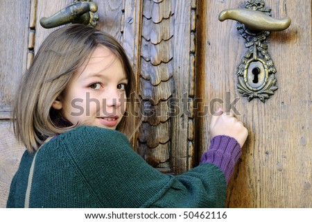 white girl knocking on door