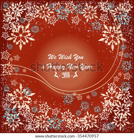 Happy New Year Red Background Stock Vector Illustration 354470957 : Shutterstock