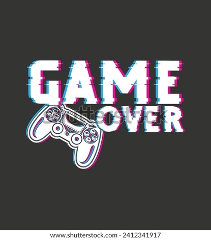 Level up your wardrobe with our 'Game Over' gaming t-shirt. Our bold design, comfortable fit and retro vibes make this shirt a winning choice for any gamer. 