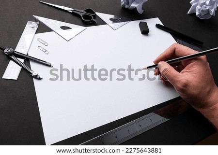 Similar – Image, Stock Photo coloured pencils Workbench