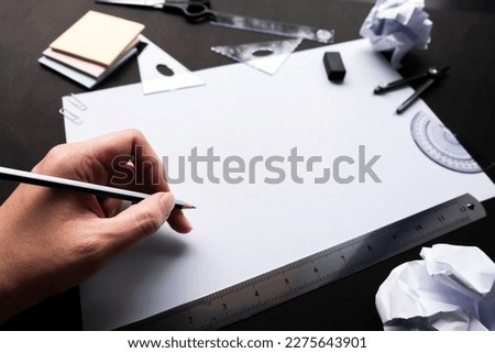 Similar – Image, Stock Photo coloured pencils Workbench