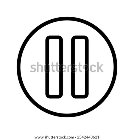 Pause Icon Design Vector Template Illustration on white background