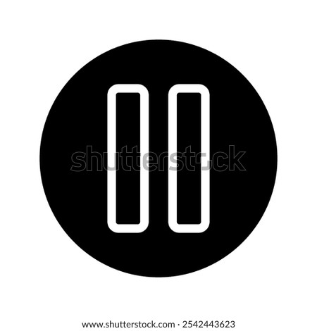 Pause Icon Design Vector Template Illustration on white background