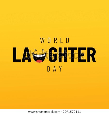 World Laughter Day, world laughter day typography vector design.