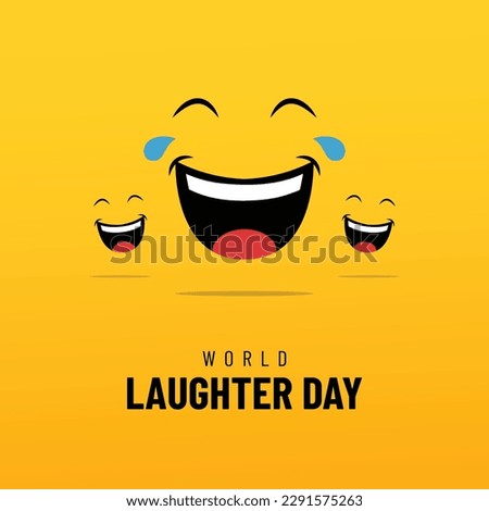 World Laughter Day, world laughter day illustration with emoji expressions.