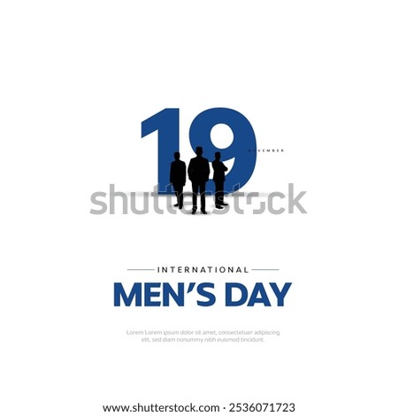 Vector illustration of international men's day, 19 November.