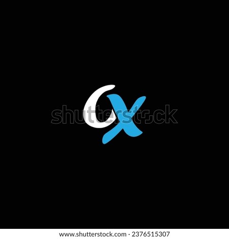 OX letter logo creative design with vector graphic OX simple and modern logo