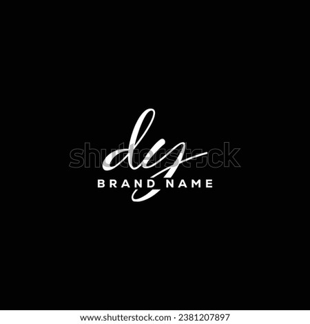 DY letter logo creative design with vector graphic DY simple and modern logo