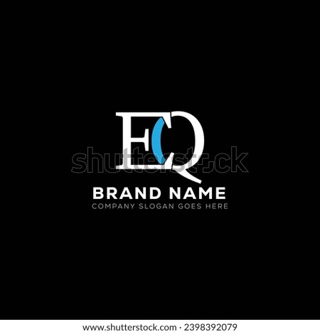 EQ creative initials letter logo design concept. EQ icon design. E Q