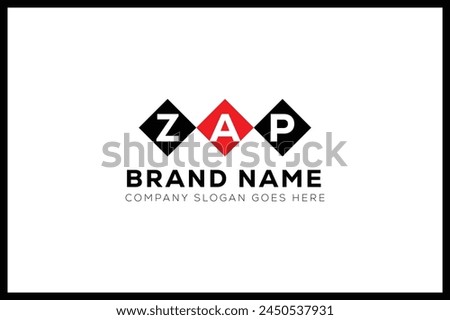 ZAP letter logo design. ZAP creative initials monogram letter logo. ZAP  business and real estate logo vector template.