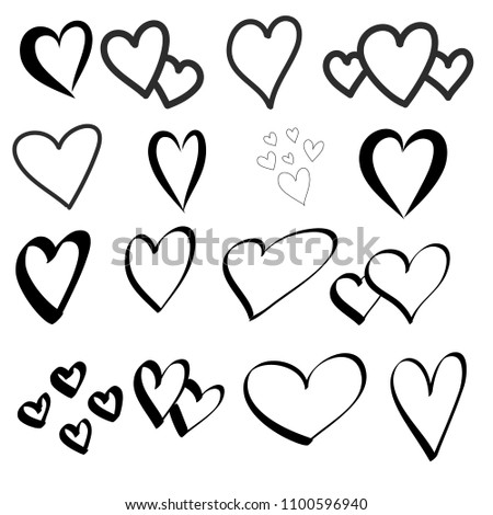 16 Style of Hand Drawn Hearth Vector