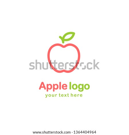 Apple  Logo Symbol Line Style