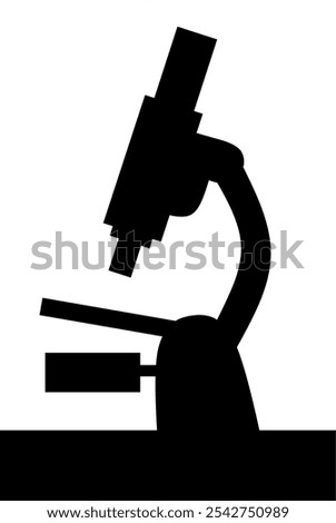 Microscope Icon symbol illustration isolated on white background. Fit for science research presentation