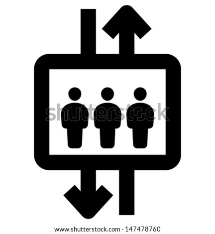 Elevator Icon Stock Vector Illustration 147478760 : Shutterstock