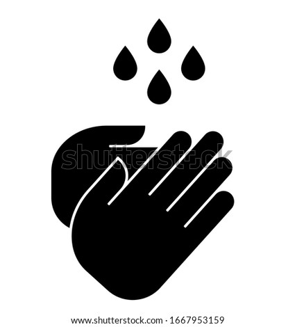 Hand wash icon. Vector icon of handwashing