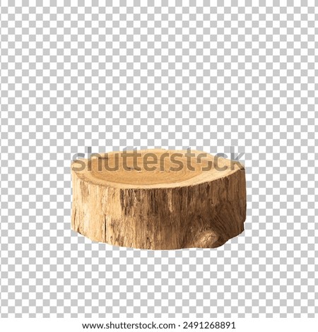 Image, Stock Photo Tree stump at the Brodtener Ufer