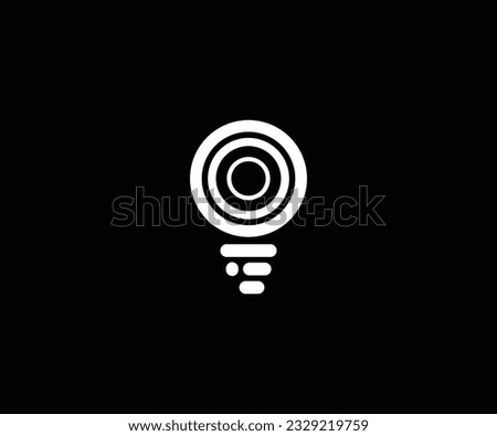 Spiral Green Energy Bulb Logo design template