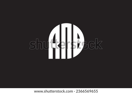 RNB logo monogram isolated on circle element design template