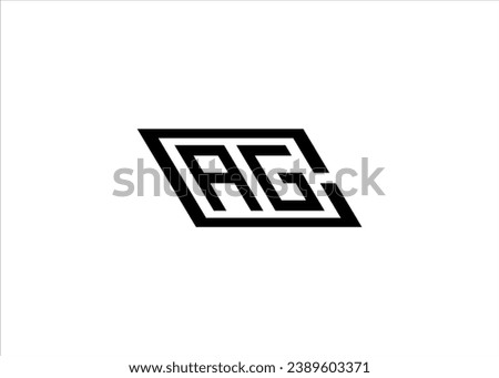 Cag letter logo creative design with shield style vector image